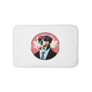 Alfombrilla De Baño Empresario de los perros de montaña suizos mayores