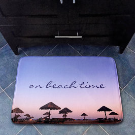 Alfombrilla De Baño En Beach Time Purple California Sunset Photo