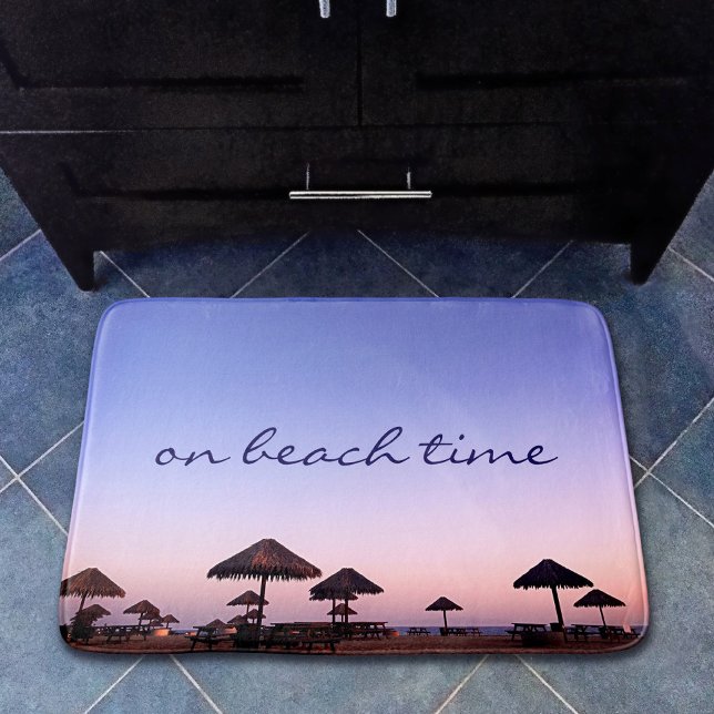Alfombrilla De Baño En Beach Time Purple California Sunset Photo (Subido por el creador)