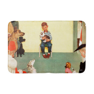 Alfombrilla De Baño En los Vets de Norman Rockwell