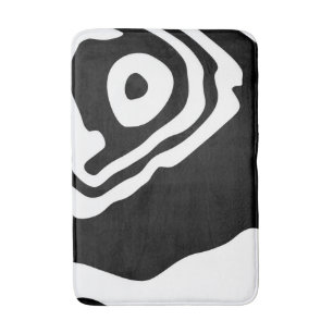 Alfombrilla De Baño En profundidad: Resumen en blanco y negro