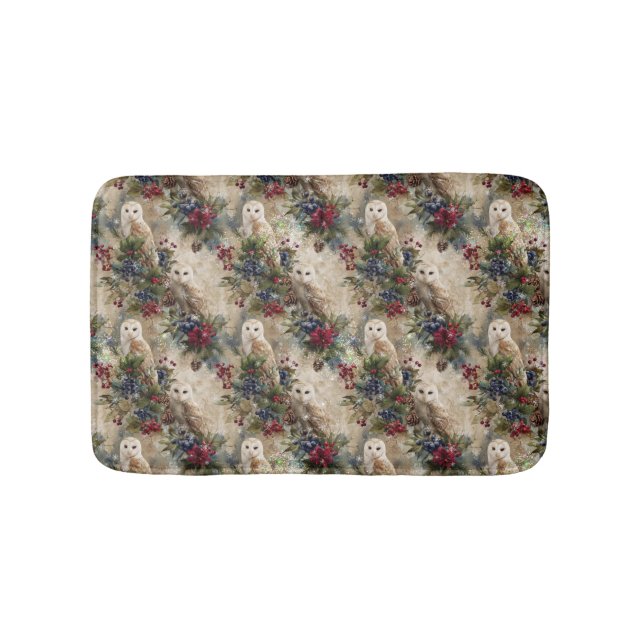 Alfombrilla De Baño Enchanting Floral Owl (Anverso)