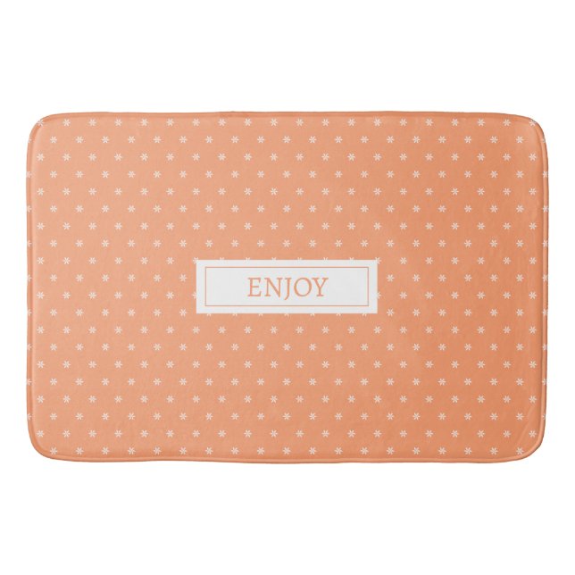 Alfombrilla De Baño ENJOY naranja peach (Anverso)