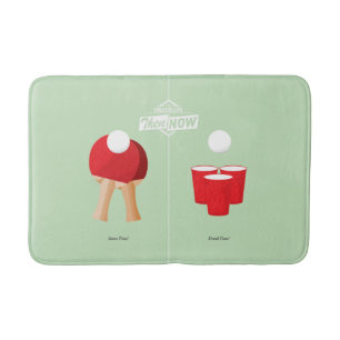 Alfombrilla De Baño Entonces y ahora: Ping-pong