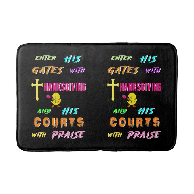 Alfombrilla De Baño Entra en escena el Día de Acción de Gracias de la  (Anverso)