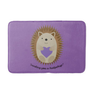 Alfombrilla De Baño Enviándote un Hedgehug Hedgehog