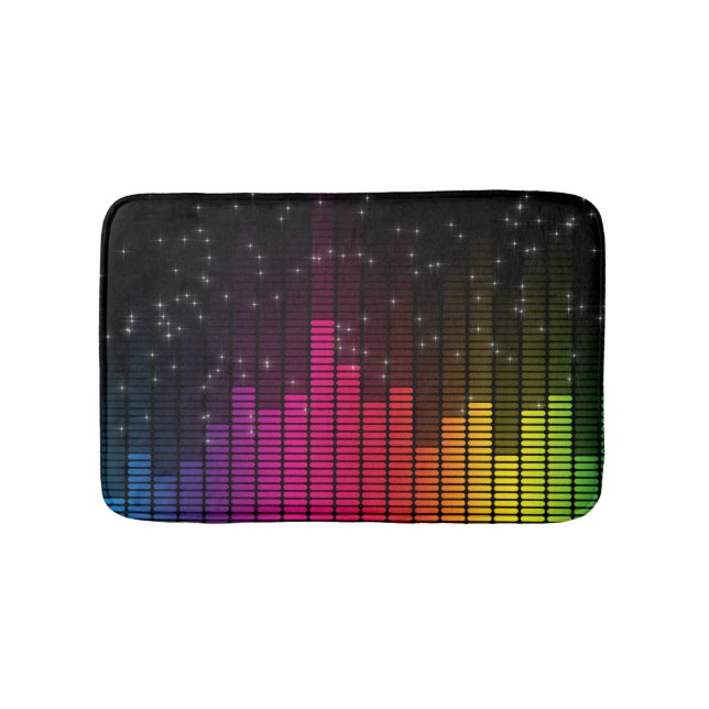 Alfombrilla De Baño Equalizer Disco Lights Music Volume (Anverso)