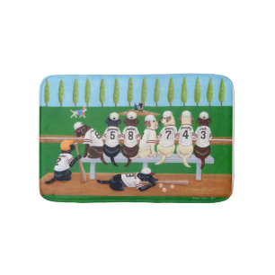 Alfombrilla De Baño Equipo de béisbol Labradors