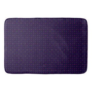 Alfombrilla De Baño Equipo Deportivo Escolar Morado y Naranja