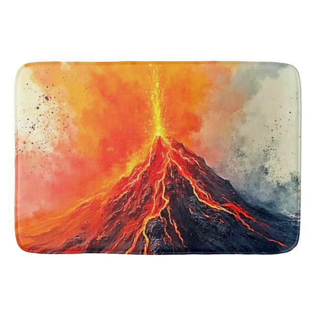 Alfombrilla De Baño Erupción Volcánica: Poder en Bruto (Anverso)