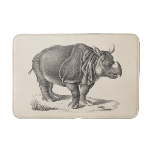 Alfombrilla De Baño Esbozo de Brodtmann Rhinoceros