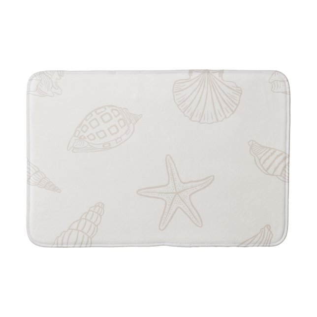 Alfombrilla De Baño Escala costera Leche de almendra (Anverso)