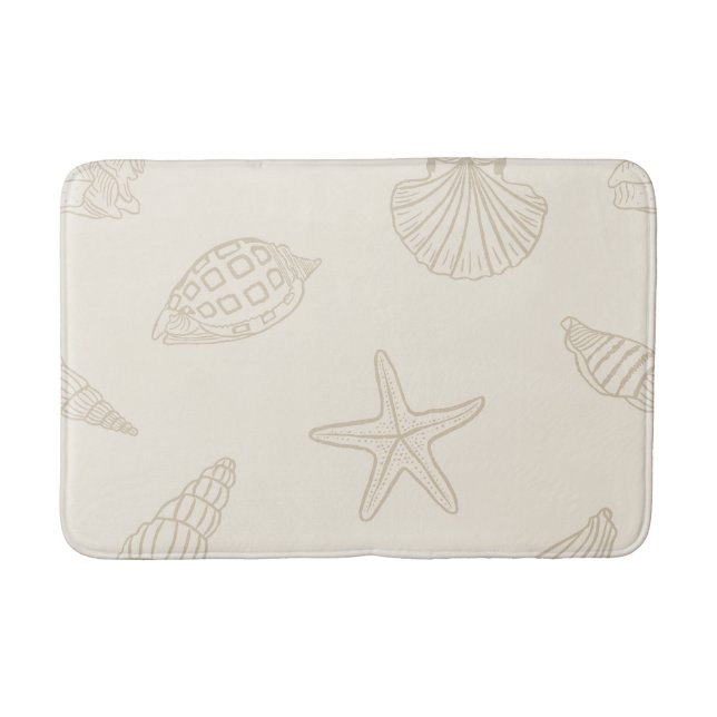 Alfombrilla De Baño Escala costera Sandy Taupe (Anverso)