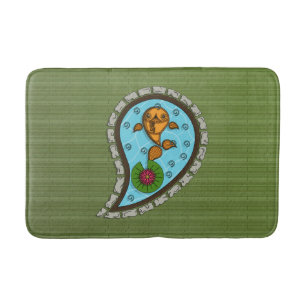 Alfombrilla De Baño Escala la matanza de peces de colores