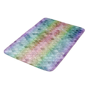 Alfombrilla De Baño Escalas de sirena de princesa arcoiris #2 #decorac