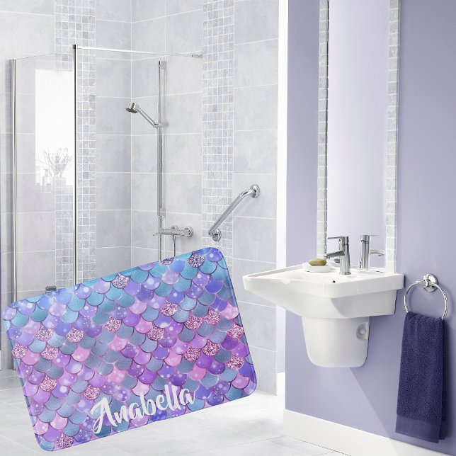 Alfombrilla De Baño Escales de sirena de Purpurina Verde azulado morad (Subido por el creador)