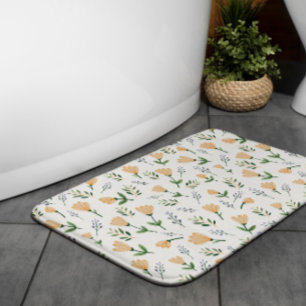 Alfombrilla De Baño Escándalo floral amarillo