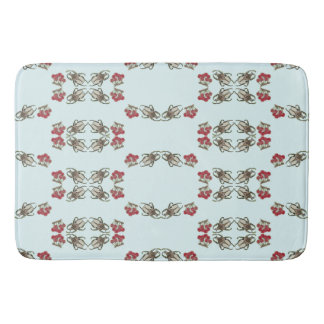 Alfombrilla De Baño Escarabajo Impresionista & Patrón de Acuarela de C