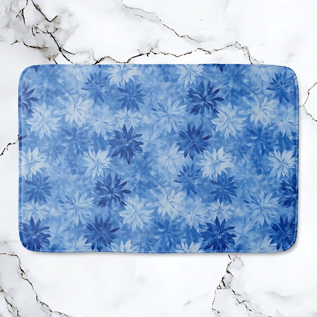 Alfombrilla De Baño Escarcha azul moderna (Modern Blue Frost Bath Mat)