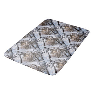 Alfombrilla De Baño Escena De Invierno De Porche Delantero