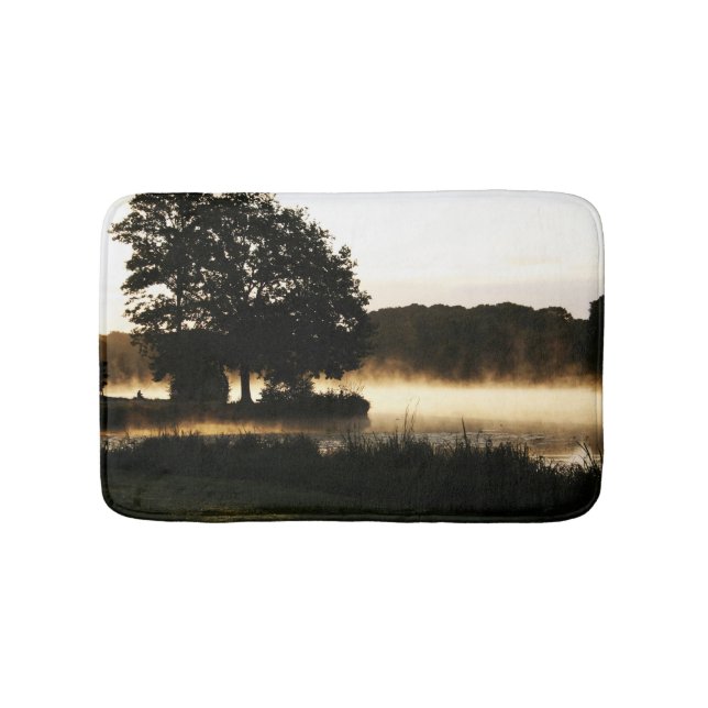 Alfombrilla De Baño Escena del lago matutino bmcnm (Anverso)