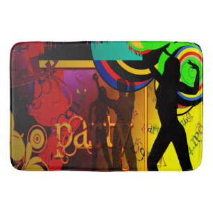 Alfombrilla De Baño Escena fiesta Con Bailarines Bath Mat