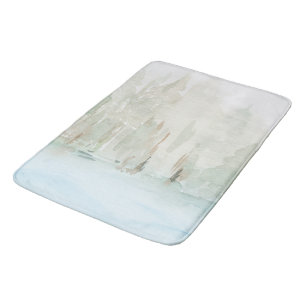 Alfombrilla De Baño Escena moderna de bosque con acuarela