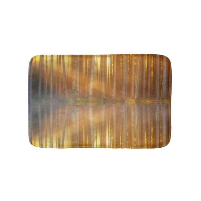Alfombrilla De Baño Escenario de Bosque Misty (Anverso)