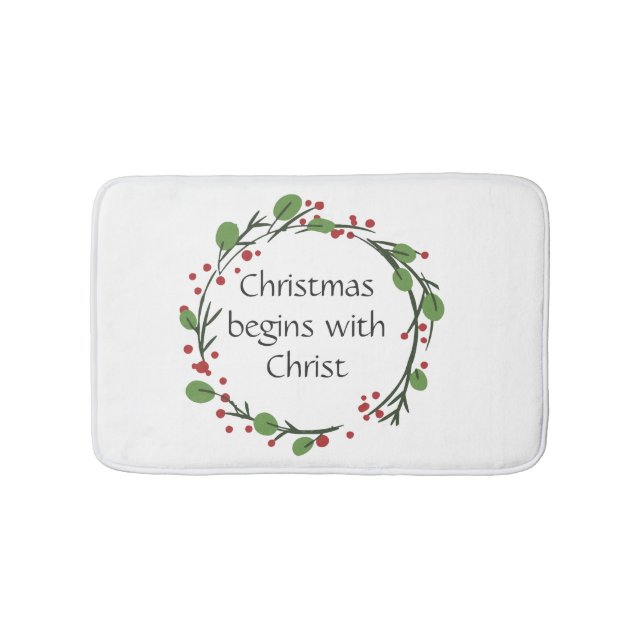 Alfombrilla De Baño Escritura de Navidades cristianos (Anverso)