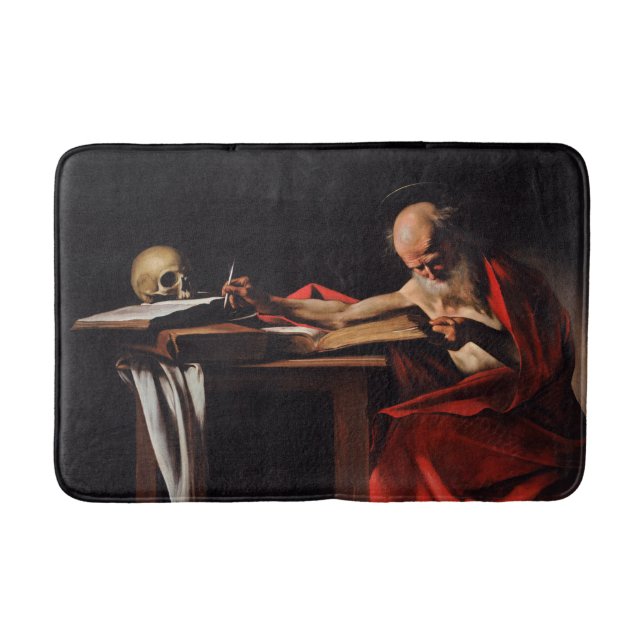 Alfombrilla De Baño Escritura de Saint Jerome (por Caravaggio) (Anverso)