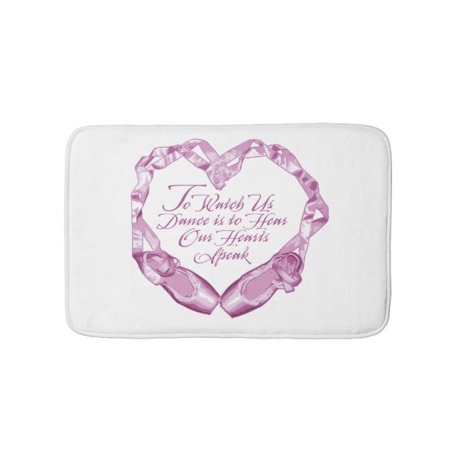 Alfombrilla De Baño Escucha Nuestros Corazones de Ballet (Anverso)
