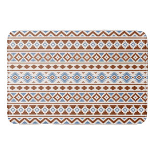 Alfombrilla De Baño Esencia Azteca Horizontal Ptn II Crema Azul oxidad