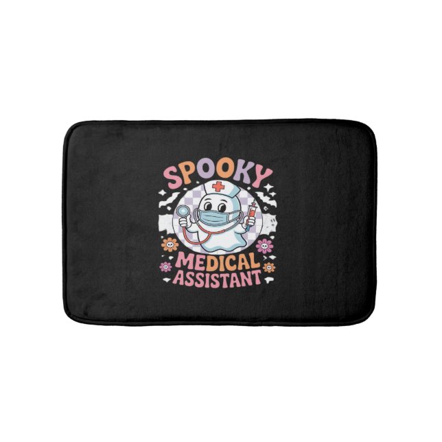 Alfombrilla De Baño Esencial de Halloween, espeluznante asistente médi (Anverso)