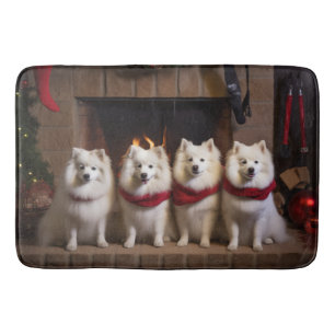 Alfombrilla De Baño Eskimo americano por los Navidades de la chimenea