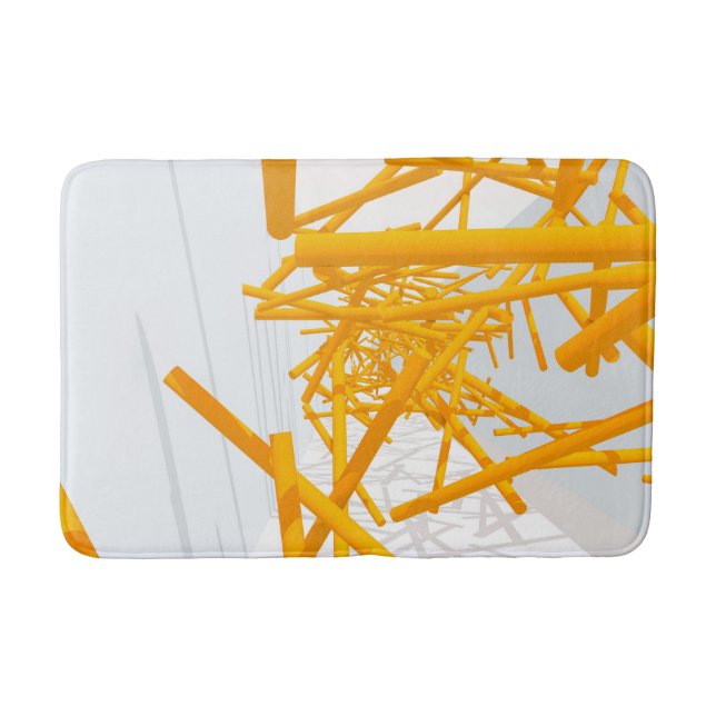 Alfombrilla De Baño Espacio arquitectónico con forma geométrica brilla (Anverso)