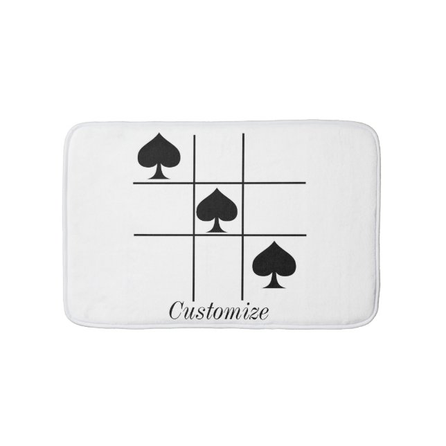 Alfombrilla De Baño Espadas negras Tic Tac Toe Thunder_Cove (Anverso)