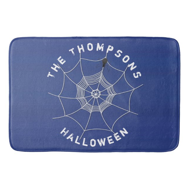Alfombrilla De Baño Espeluznante en la web araña (Anverso)