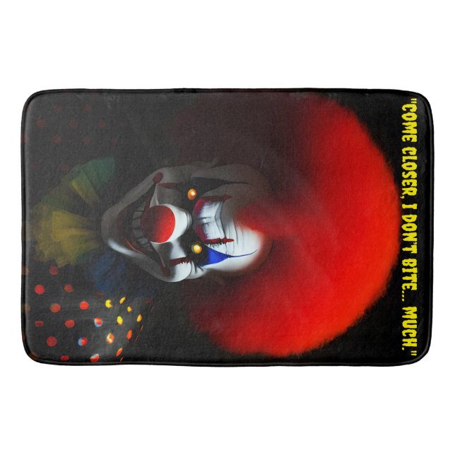 Alfombrilla De Baño Espeluznante payaso Phobia Scary Gag Personalizado (Anverso)