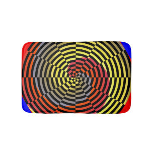 Alfombrilla De Baño Espiral azul amarillo rojo de Kenneth Yoncich
