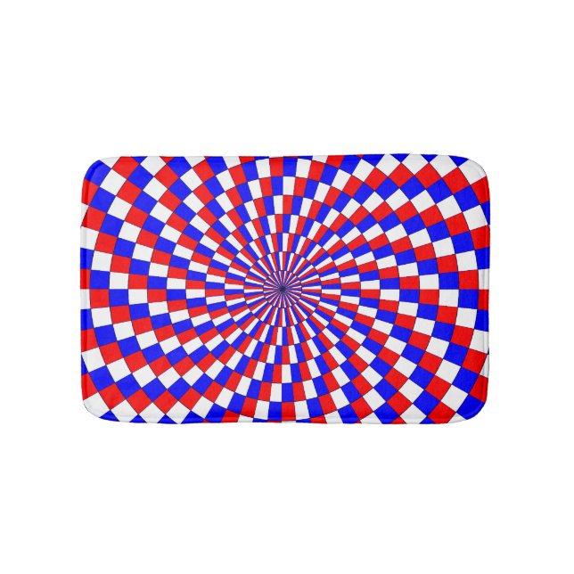 Alfombrilla De Baño Espiral azul blanco rojo de Kenneth Yoncich (Anverso)