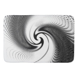 Alfombrilla De Baño Espiral blanco y negro