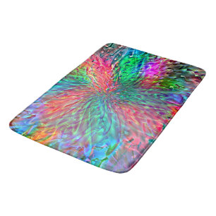 Alfombrilla De Baño Espiral suave en puntos de colores llamativos supe