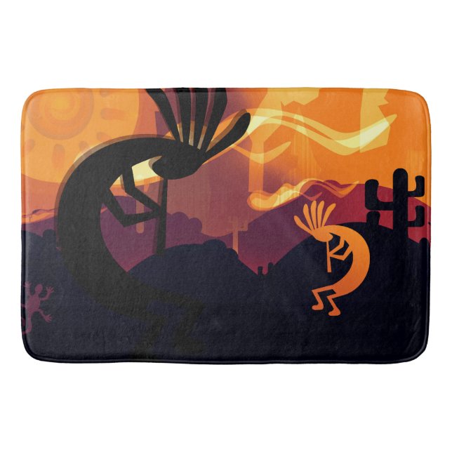 Alfombrilla De Baño Espíritu del desierto de Kokopelli Sunset (Anverso)