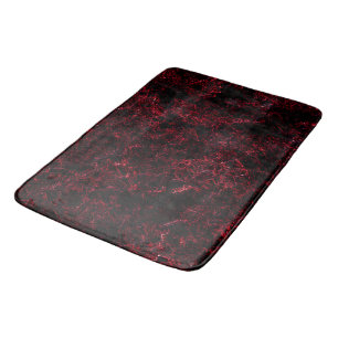 Alfombrilla De Baño Esponja rusa roja sobre fondo rojo oscuro