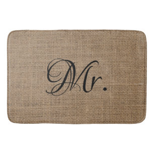 Alfombrilla De Baño Esposo Su y Sus señores Sr. y Sra. Bride Groom Bur