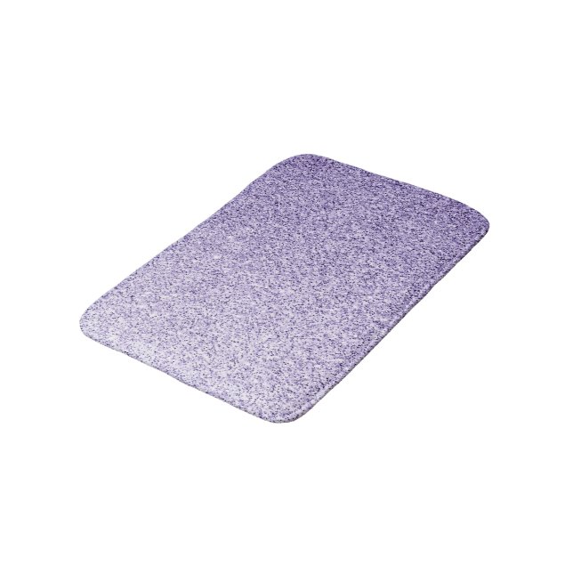 Alfombrilla De Baño Espuma ultravioleta de purpurina púrpura (Angular)