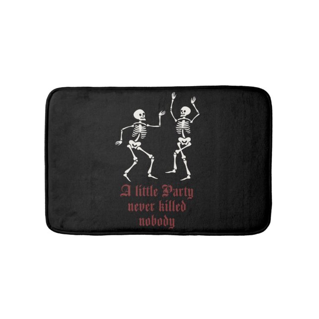 Alfombrilla De Baño Esqueletos contemporáneos de Halloween (Anverso)