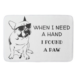 ALFOMBRILLA DE BAÑO ESQUEMA DE BULLDOG ESTADOUNIDENSE CON CITA