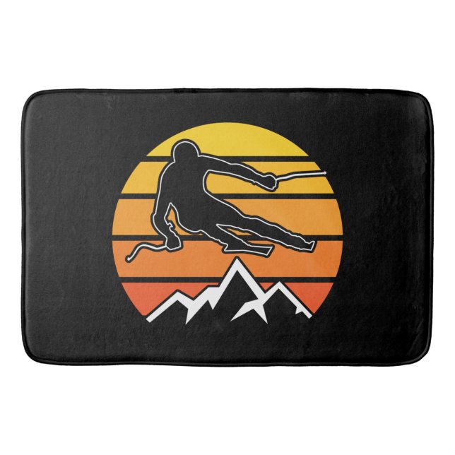 Alfombrilla De Baño Esquí retro (Anverso)