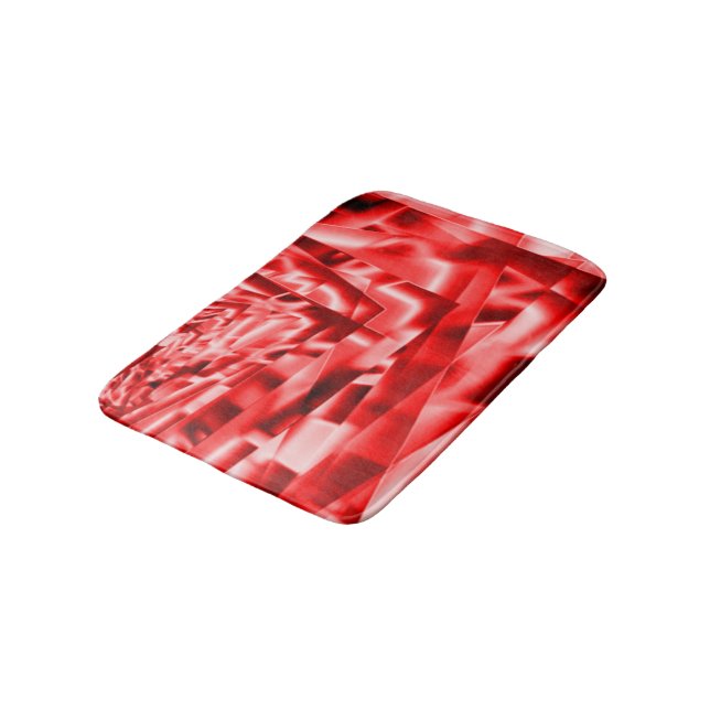 Alfombrilla De Baño Esquina de cuadrados inclinados, rojo brillante a  (Angular)